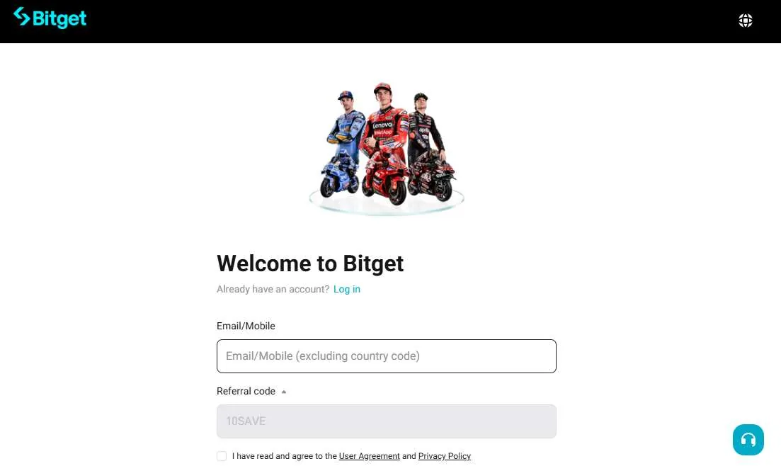 Schermafbeelding van het Bitget referralprogramma