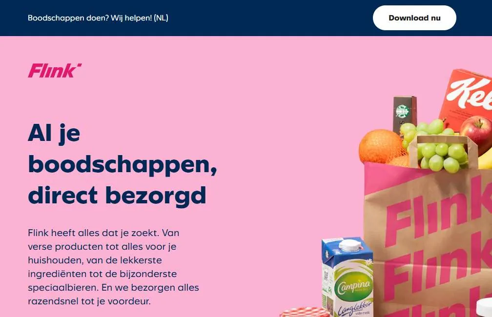Schermafbeelding van het Flink referralprogramma