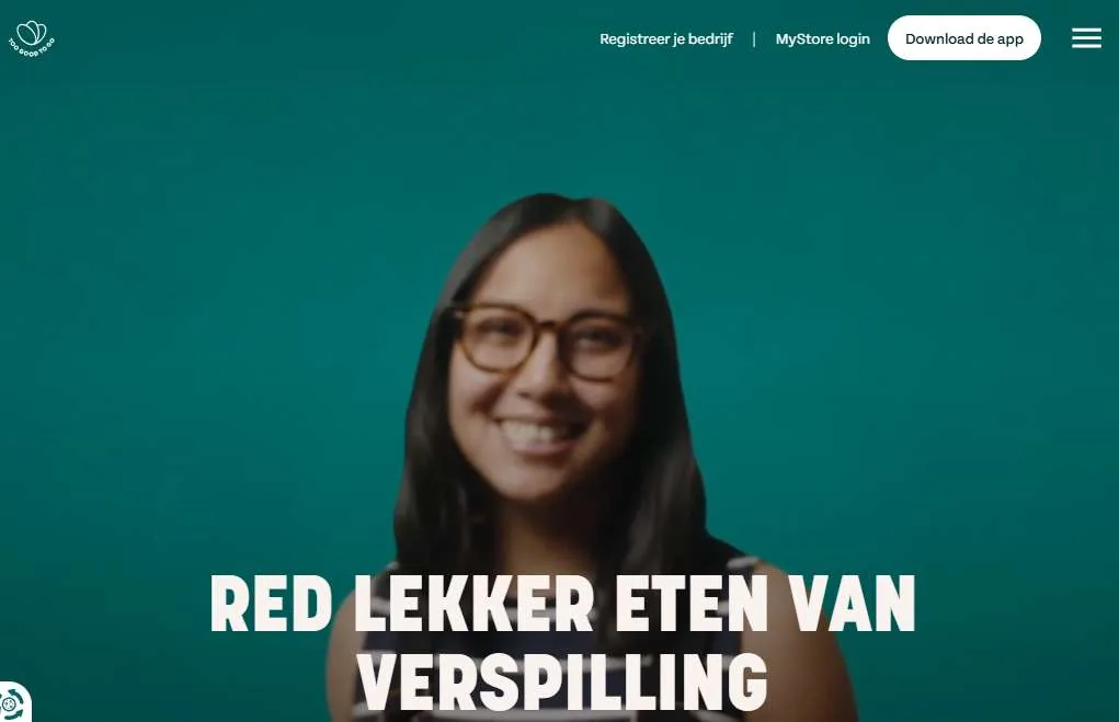 Schermafbeelding van het TooGoodToGo referralprogramma