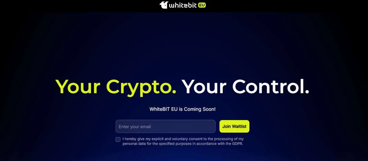 Schermafbeelding van het WhiteBIT referralprogramma